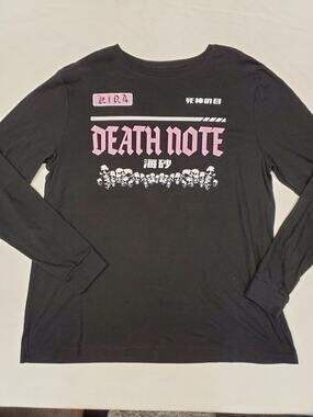 Death Note Misa Amane Long Sleeve Tee L Hot Topic Anime Skulls Graphic Viz
